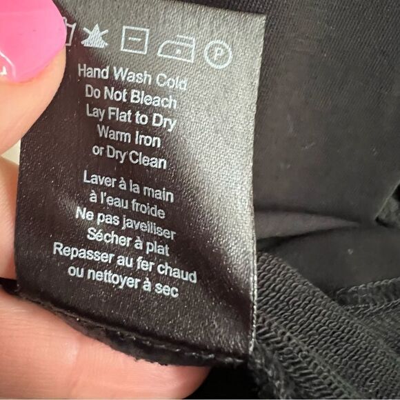 Revolve Heartloom Sweatshirt Womens Small Black Sheer Floral Ruffle Sleeve NWT - Picture 9 of 9